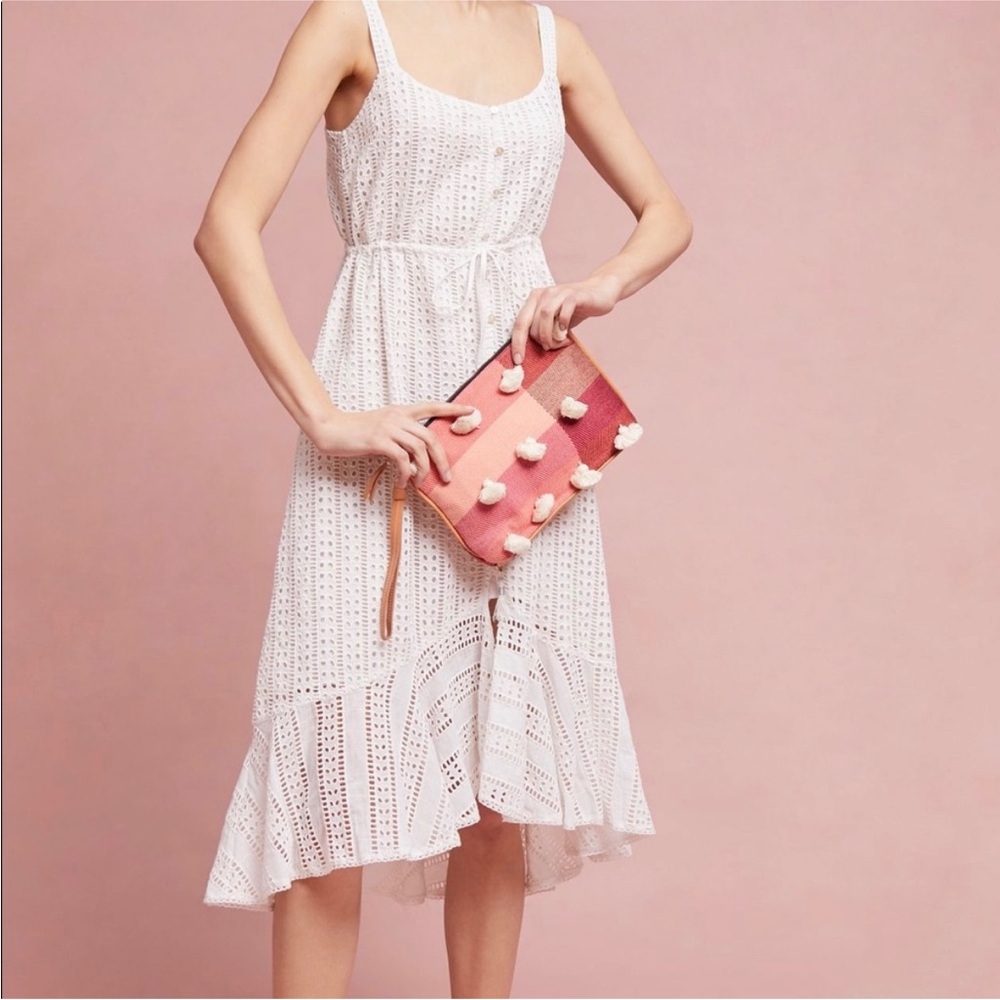 Farm Rio Anthropologie Eyelet Isolde Midi Dress